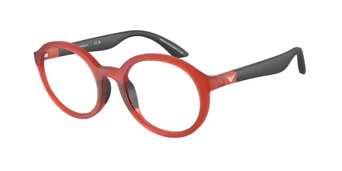 Emporio Armani Bambino EK3005 6128 Montature da vista bambino Iniettato Rosso Rotonda Normale