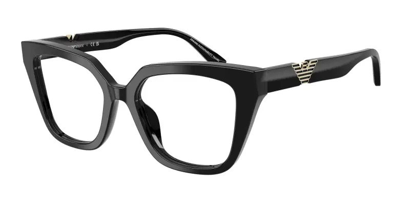 Emporio Armani Donna EA3267U 5017 Montature da vista Acetato Nero Trasparente Cat Eye Normale