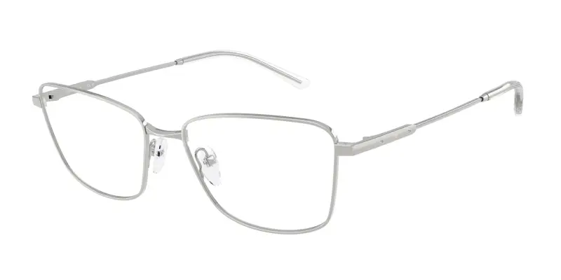 Emporio Armani Donna EA1185B 3015 Montature da vista Metallo Argento Trasparente Geometrica Normale