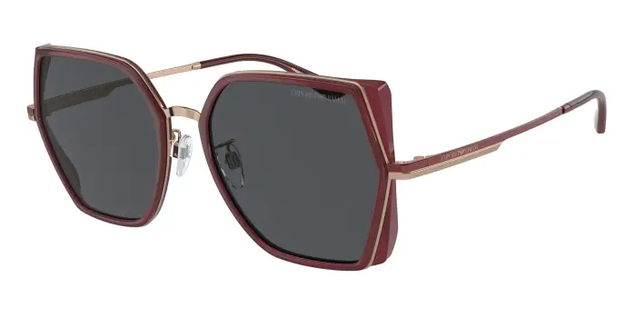 Emporio Armani Donna EA2142D 333487 Occhiali da sole Metallo Rosso Grigio Squadrata Normale