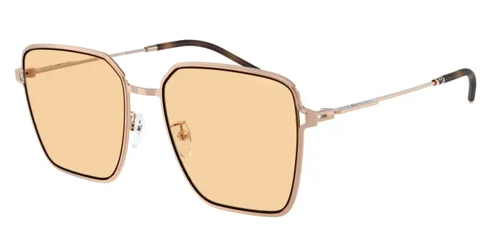 Emporio Armani Donna EA2159D 3011/7 Occhiali da sole Metallo Oro Arancione Squadrata Normale