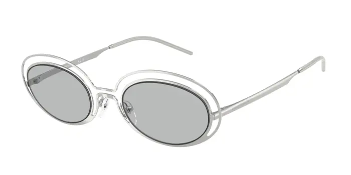 Emporio Armani Donna EA2160 301587 Occhiali da sole Metallo Argento Grigio Rotonda Normale