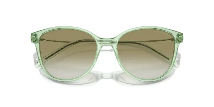 Emporio Armani Donna EA4220 61078E Occhiali da sole Acetato Verde Verde Cat Eye Normale Sfumato