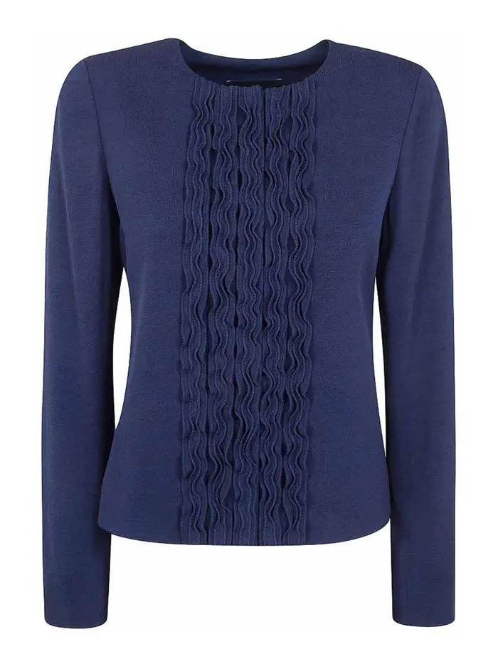 Emporio Armani Giacca con volant Blu