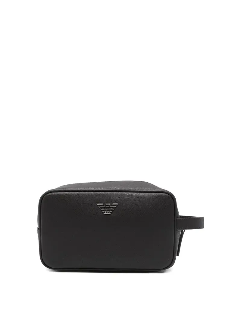 Emporio Armani Logo Beauty-Case Marrone