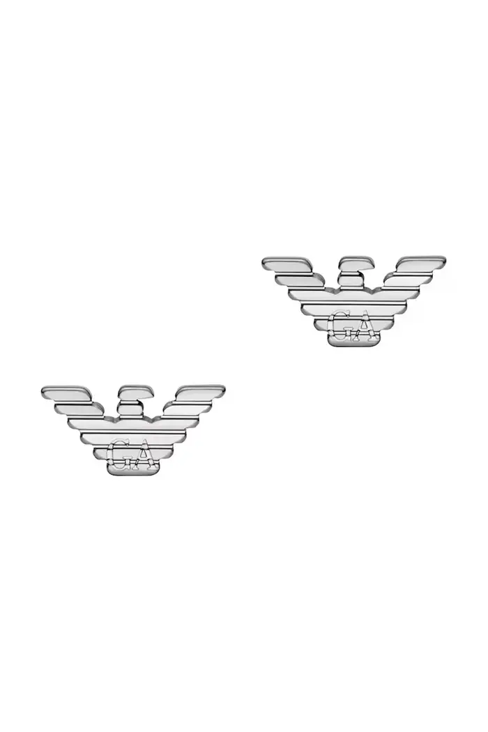 orecchini da uomo in acciaio inox Eagle Logo Argento