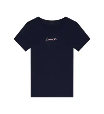 Emporio Armani per donna EW000408_AF19049 Maglietta blu navy per San Valentino, Homewear, Cotone, Manica corta