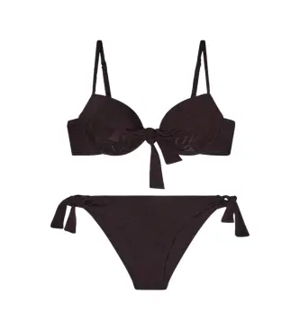 Emporio Armani per donna EW000785_AF20241 Bikini con motivo jacquard marrone, Beachwear, Poliestere