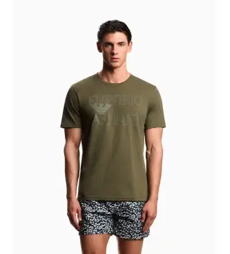 Emporio Armani per uomo EM000574_AF20434 Maglietta di cotone verde, Casual, Manica corta