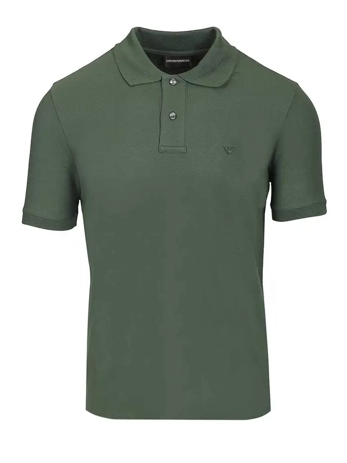 Emporio Armani Polo in jersey di cotone Verde