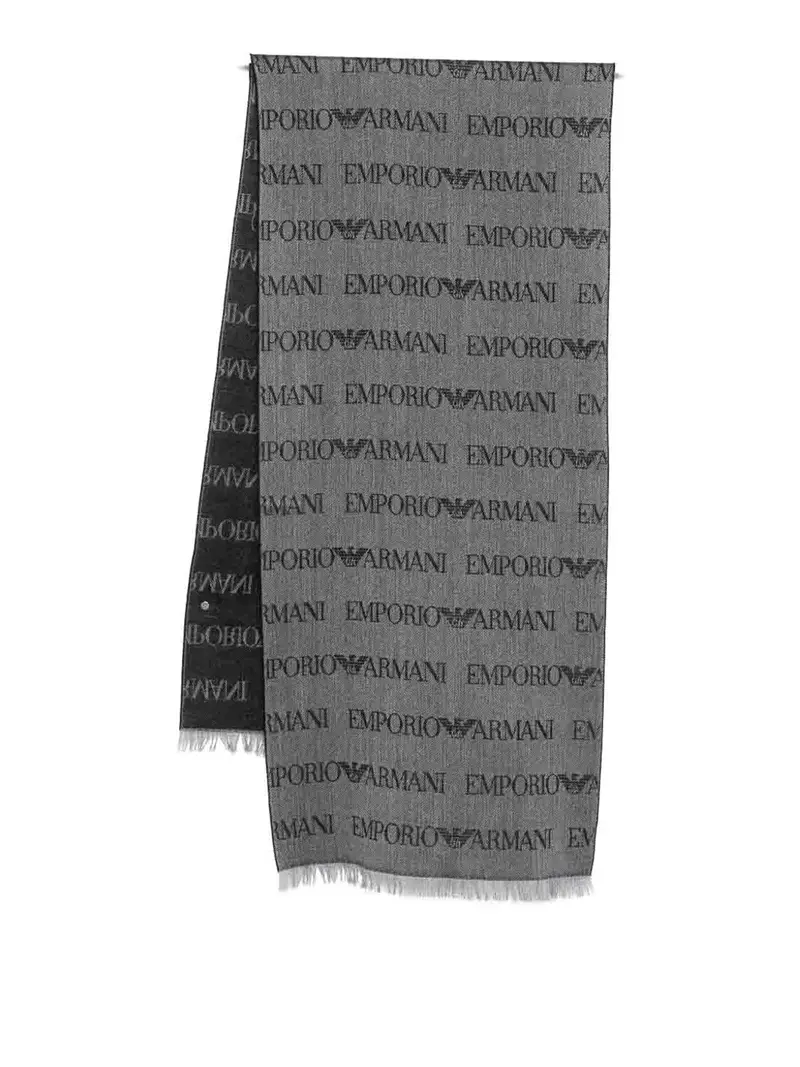 Emporio Armani Sciarpa in misto lana Grigio