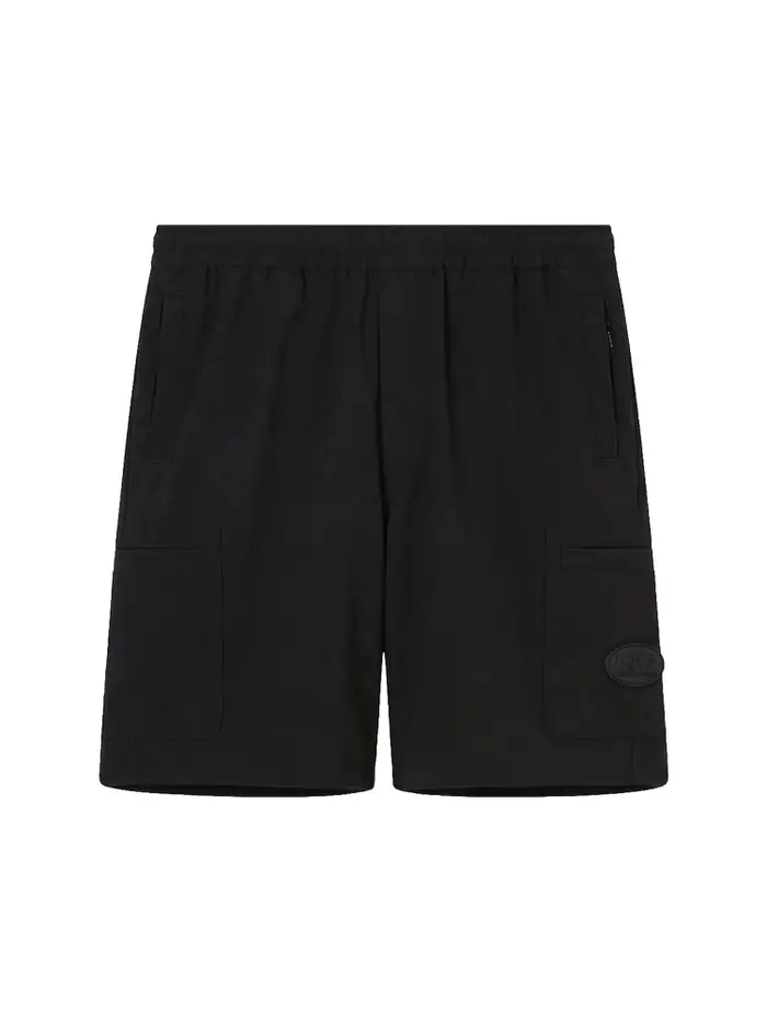 Emporio Armani shorts uomo in tessuto tecnico ventus nero con logo