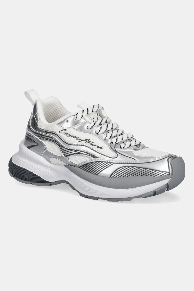 Emporio Armani sneakers donna colore argento X3X238 XR388 00520