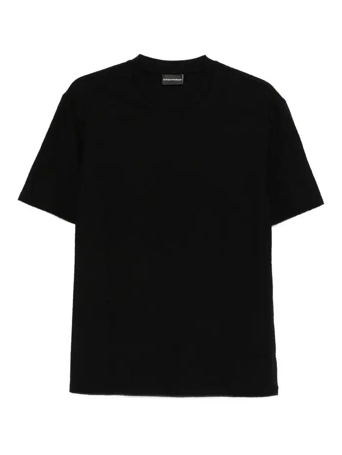 Emporio Armani T-shirt in cotone con logo Nero