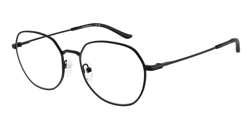 Emporio Armani Uomo EA1174D 3001 Montature da vista Metallo Nero Trasparente Rotonda Normale