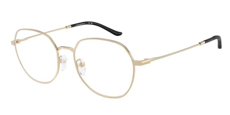 Emporio Armani Uomo EA1174D 3013 Montature da vista Metallo Oro Trasparente Rotonda Normale