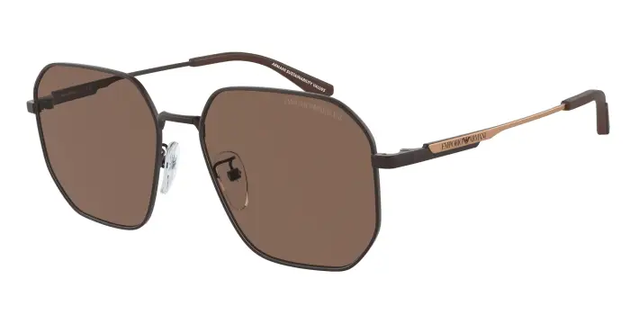 Emporio Armani Uomo EA2154D 320173 Occhiali da sole Metallo Marrone Marrone Pilot Normale