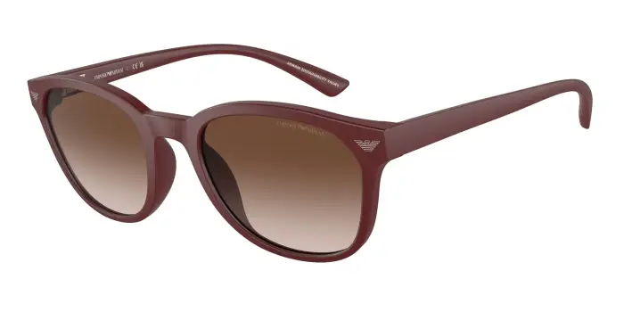 Emporio Armani Uomo EA4225U 610113 Occhiali da sole Iniettato Rosso Marrone Pantos Normale Sfumato