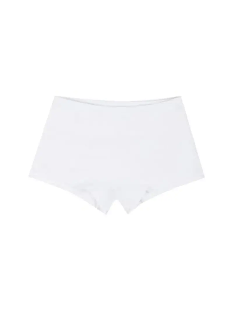 EMY Culotte Boxerino Bambina in Elasticizzato Cotone - Bianco