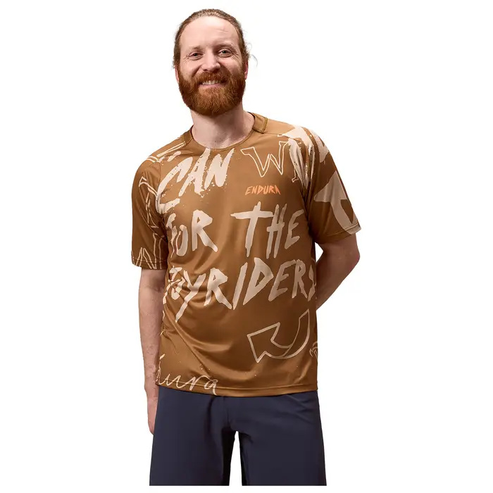 Endura Bikeshirt Singletrack Print Marrone