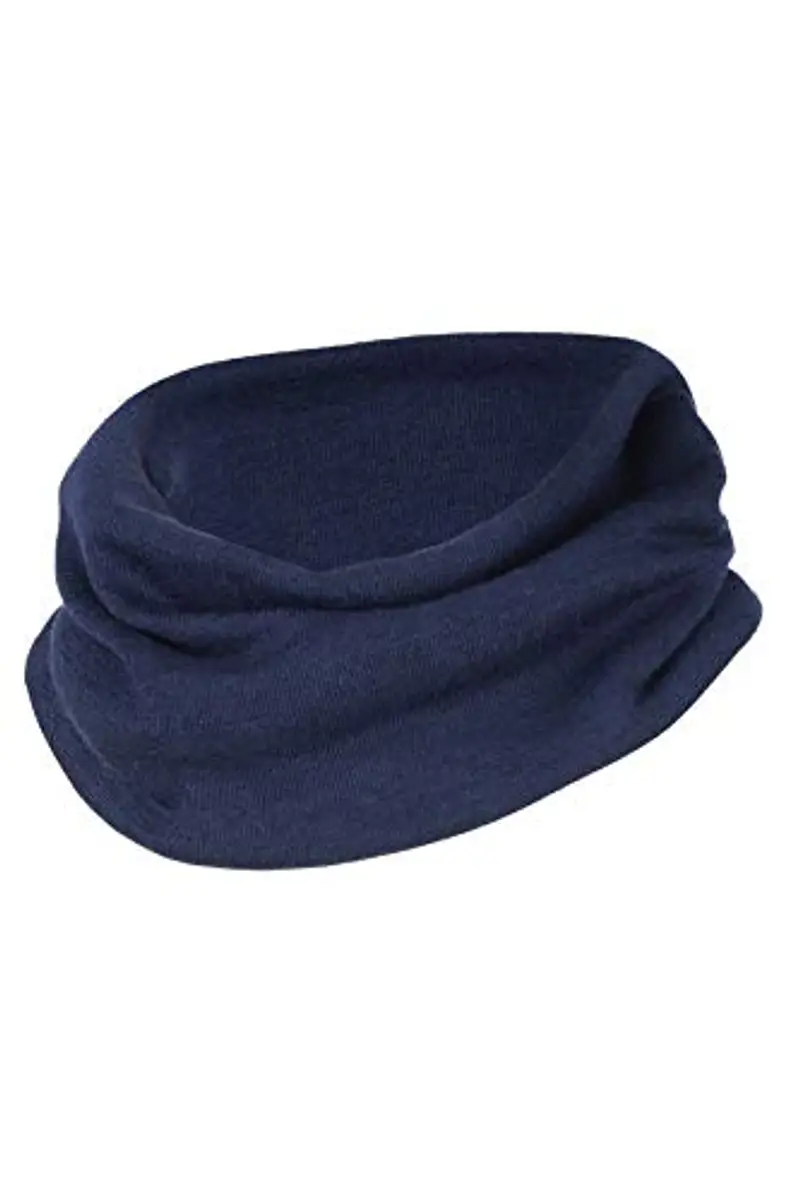 Engel Natur Sciarpa tubolare, per bambini, in 70% lana (kbT), 30% seta, di colore blu marino