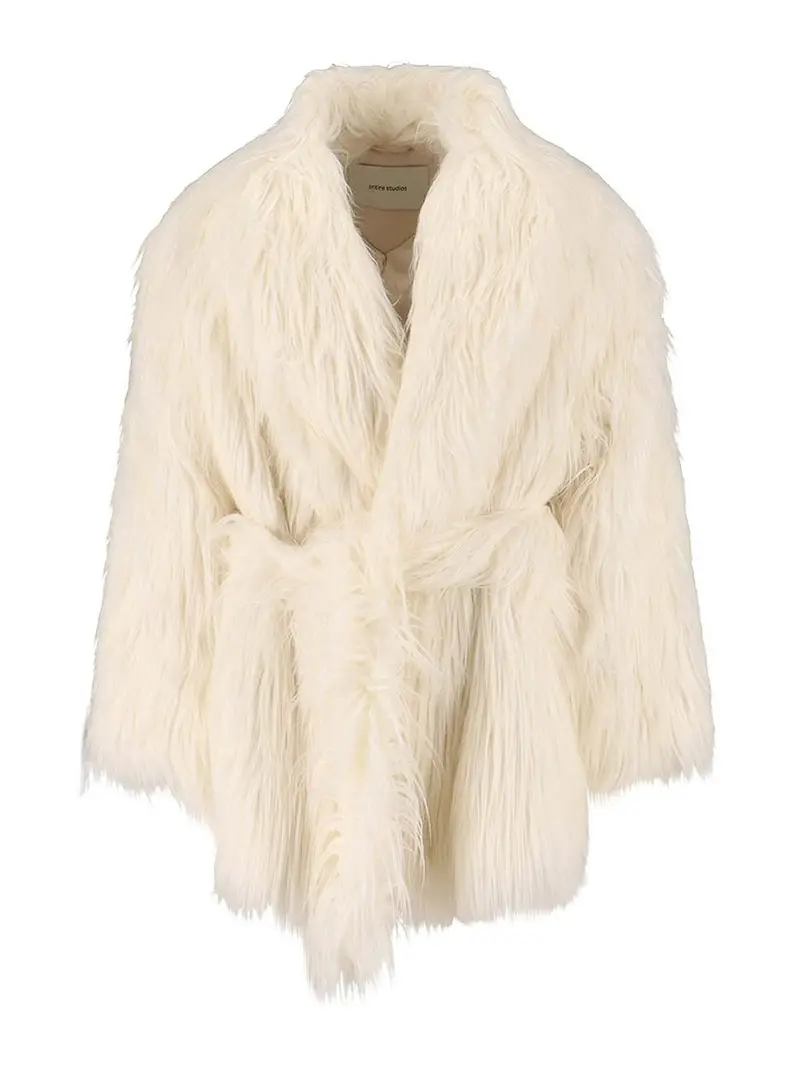 Entire Studios Cappotto Con Cintura Bianco