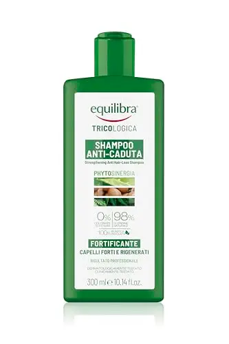 Equilibra Capelli, Shampoo Anti-Caduta Fortificante, Deterge Delicatamente i Capelli Fragili, Evita Che Cadano o Si
