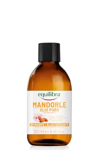 Equilibra Olio di Mandorle Puro, Olio di Mandorle Dolci, Protettivo, Nutriente ed Elasticizzante, Aiuta a Prevenire le