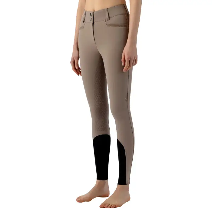 Pantaloni da equitazione full grip da donna Equiline Crystalef Marron