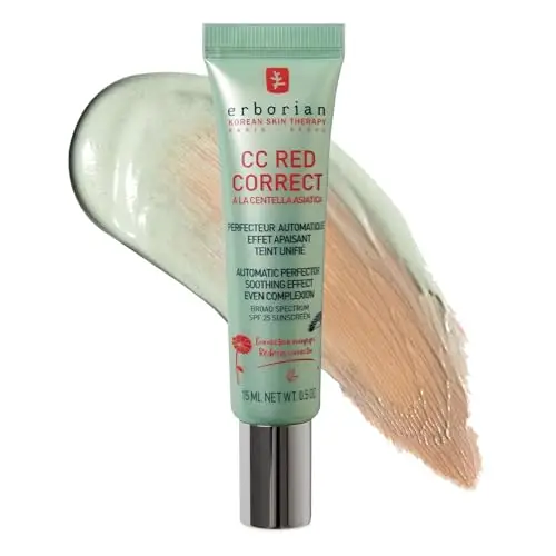 Erborian CC Red Correct Crema Tinta Anti-Rossore - Trattamento Viso Perfettore di Teint con Correzione Colorimetrica