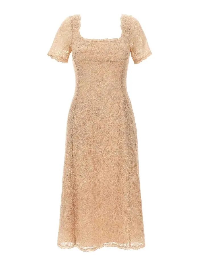 Ermanno Scervino Abito in pizzo Color Carne E Neutri