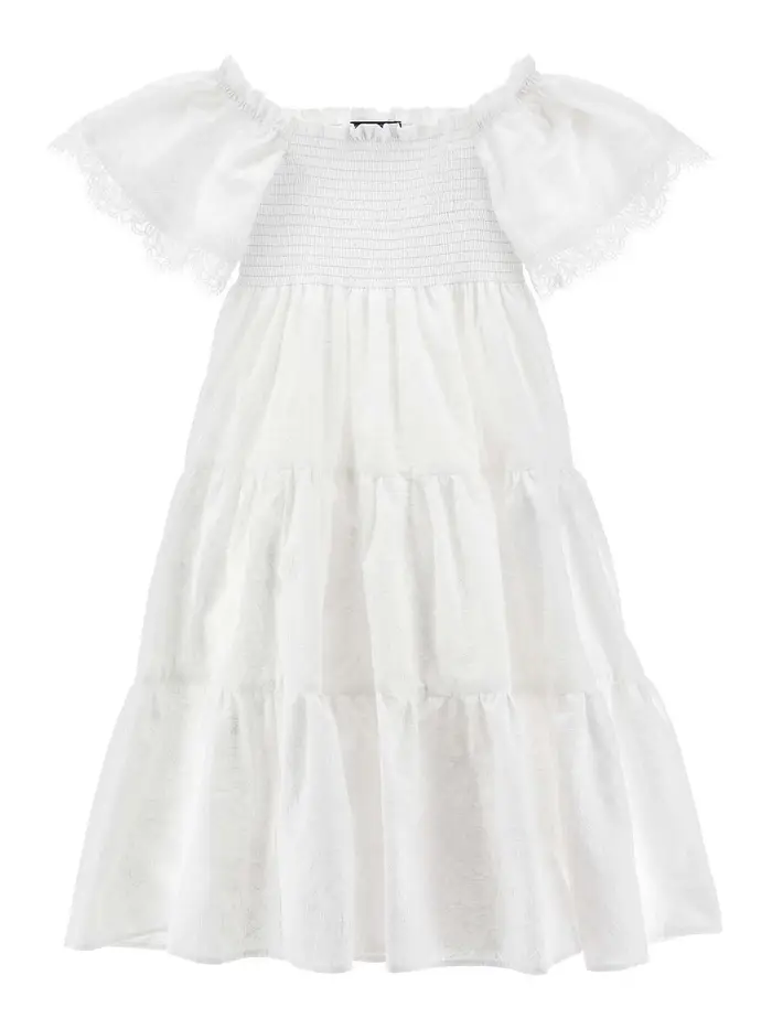 Ermanno Scervino Abito Mezze Maniche Bianco