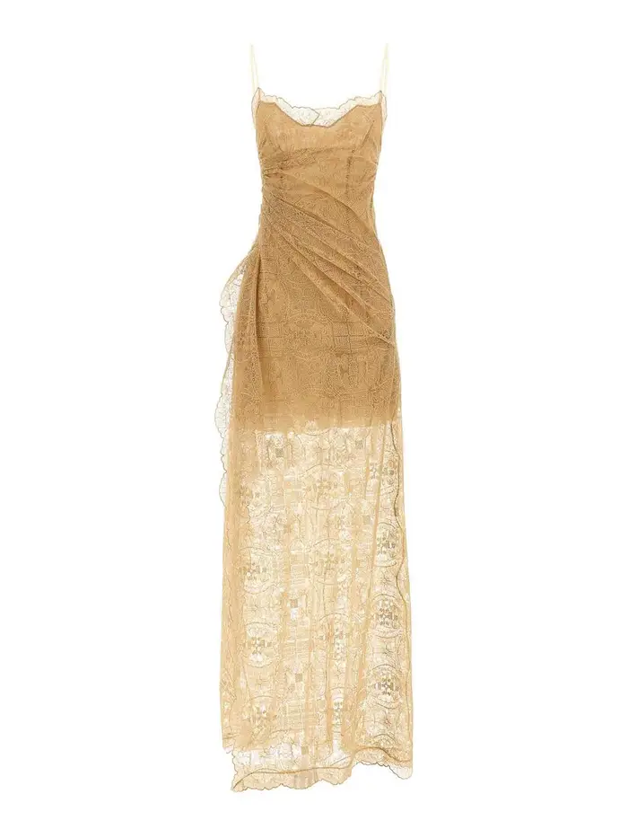 Ermanno Scervino Abito ricamato Beige