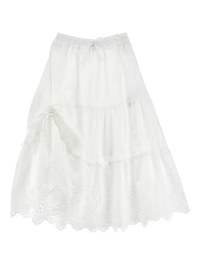 Ermanno Scervino Gonna In Pizzo Bianco