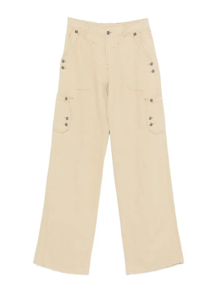 Ermanno Scervino Jeans Morbidi In Lino E Cotone Beige