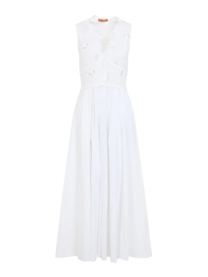 Ermanno Scervino Vestito lungo senza maniche Bianco