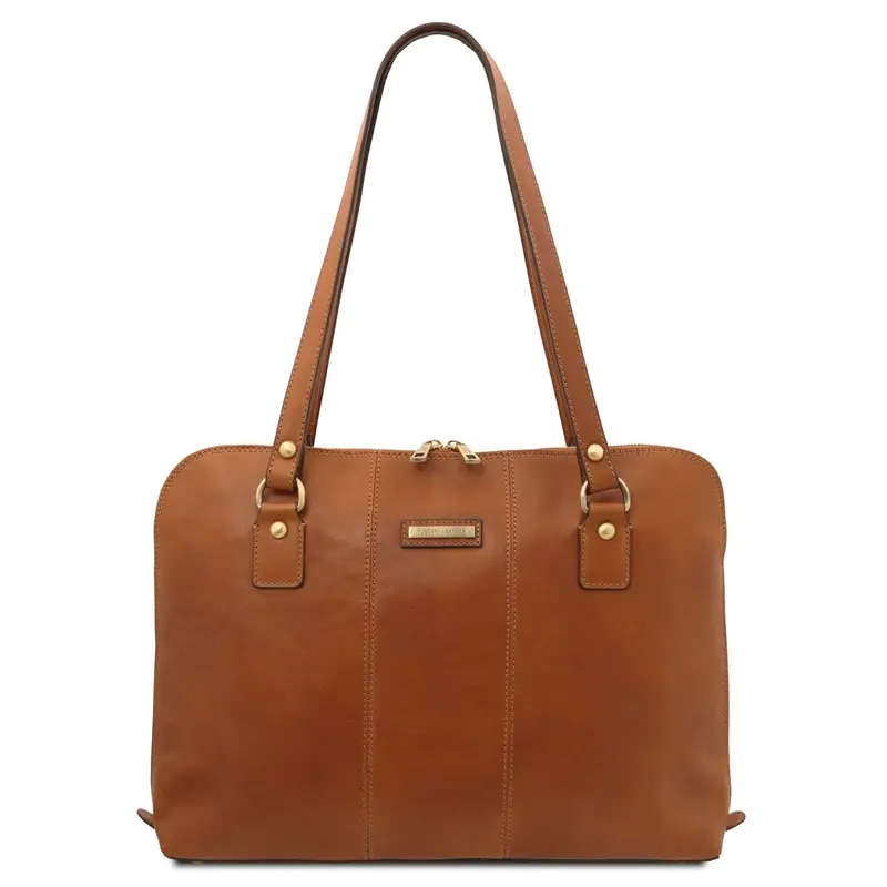 Esclusiva borsa da lavoro per donna in pelle Naturale