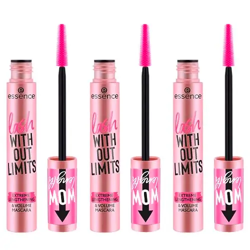 essence Lash WITHOUT LIMITS EXTREME LENGTHENING & VOLUME MASCARA, N. 01, nero, lunga durata, volumizzante, vegano