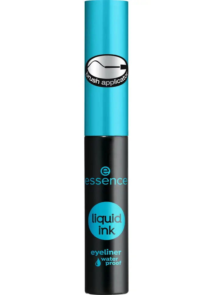 Essence Liquid Ink Eyeliner 01, Donna, Nero/Giallo