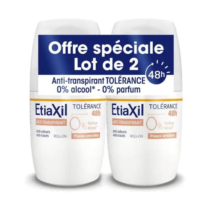 Etiaxil Anti-Transpirant Tolleranza 48H Roll-On 2x50ml - Deodorante