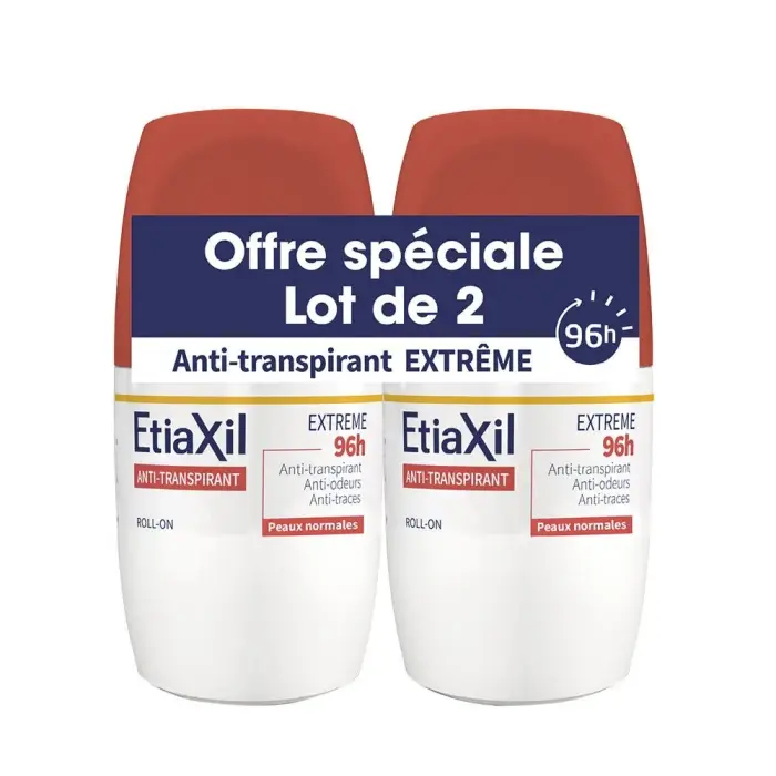 Etiaxil Deodorante Antitraspirante Ascelle Estremo 96h Roll-on 2x50ml