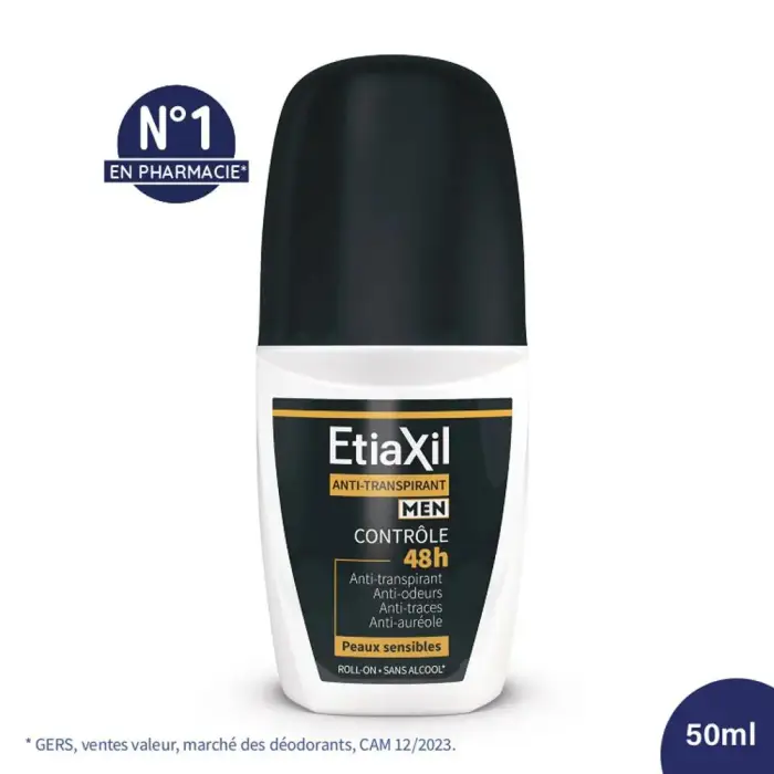 Etiaxil Deodorante Roll-on Control 48h Uomo Pelli Sensibili 50ml