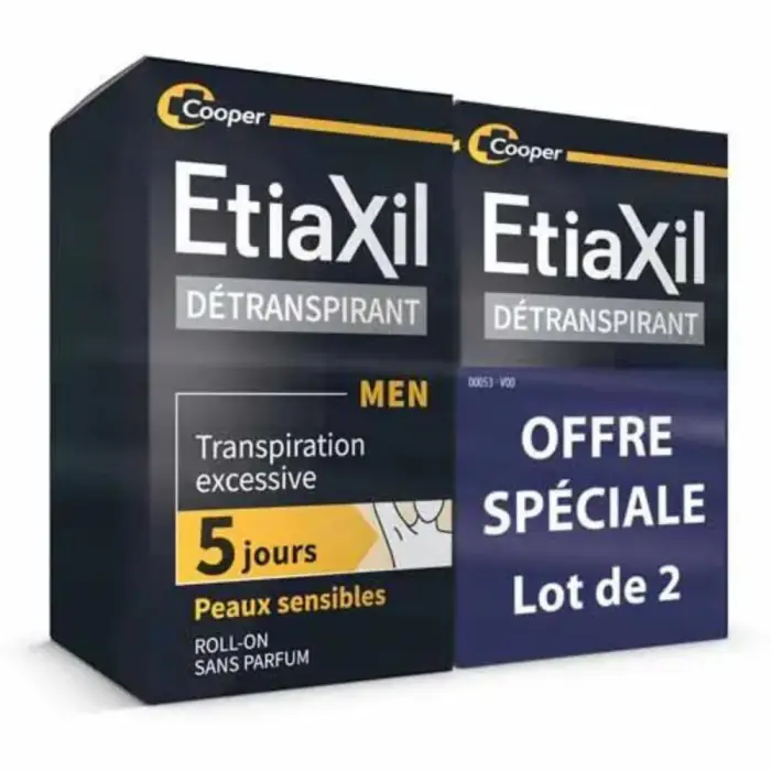 Etiaxil Detranspirante Deodorante Roll-on Ascelle Uomo Pelli Sensibili 2x15ml