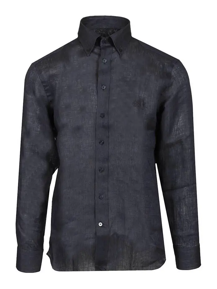 Etro Camicia di lino su misura Blu
