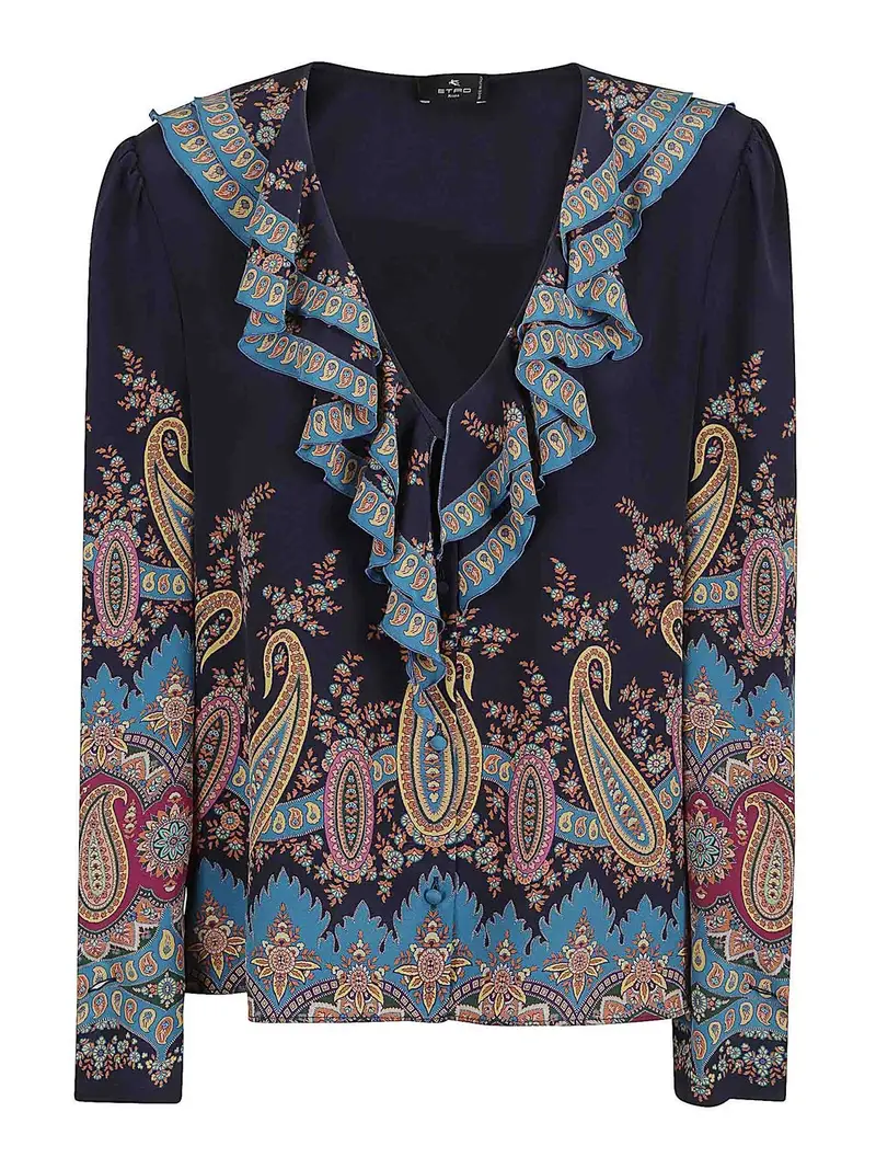 ETRO Camicie Donna Blu 3857587