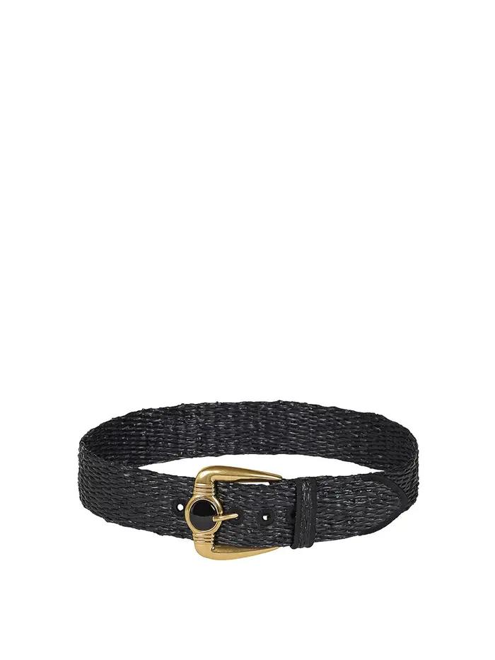 Etro Cintura in rafia Nero