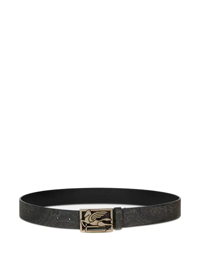 Cintura Pegaso in pelle Nero fantasia NERO