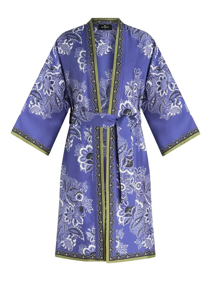 Etro Kesa in twill con stampa Blu scuro