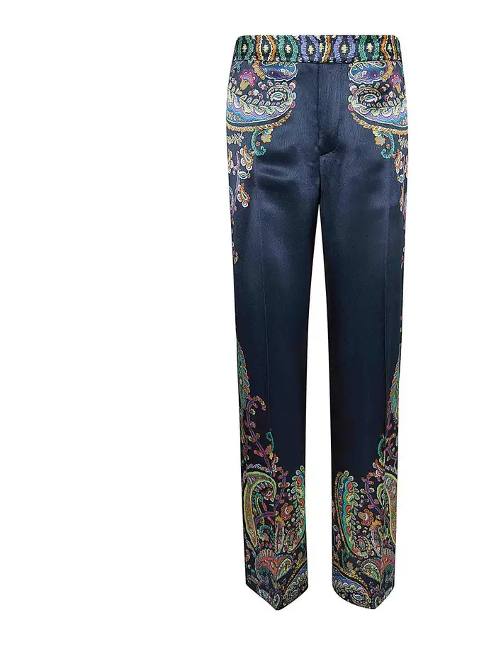 Etro Pantaloni a gamba larga a tutta lunghezza Blu