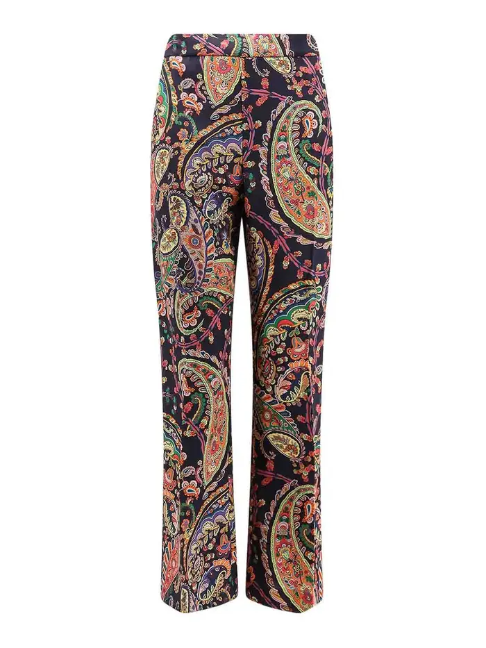Pantaloni In Tessuto Multicolore